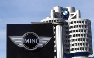 The logo of German luxury car maker BMW-Mini is pictured in Munich
