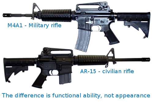 AR-15 vs M4A1 rifle 02b